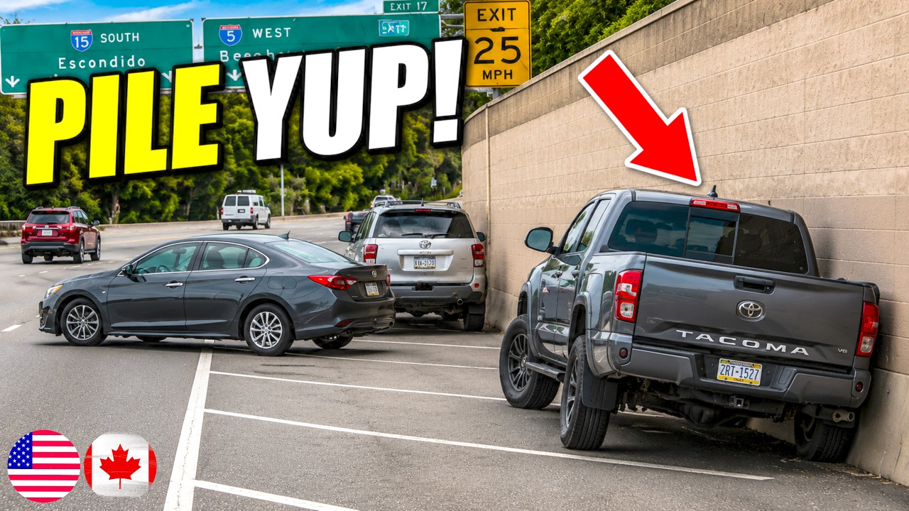 CHAIN REACTION CRASH INVOLVES MULTIPLE DRIVERS - 1015 | Driving Fails