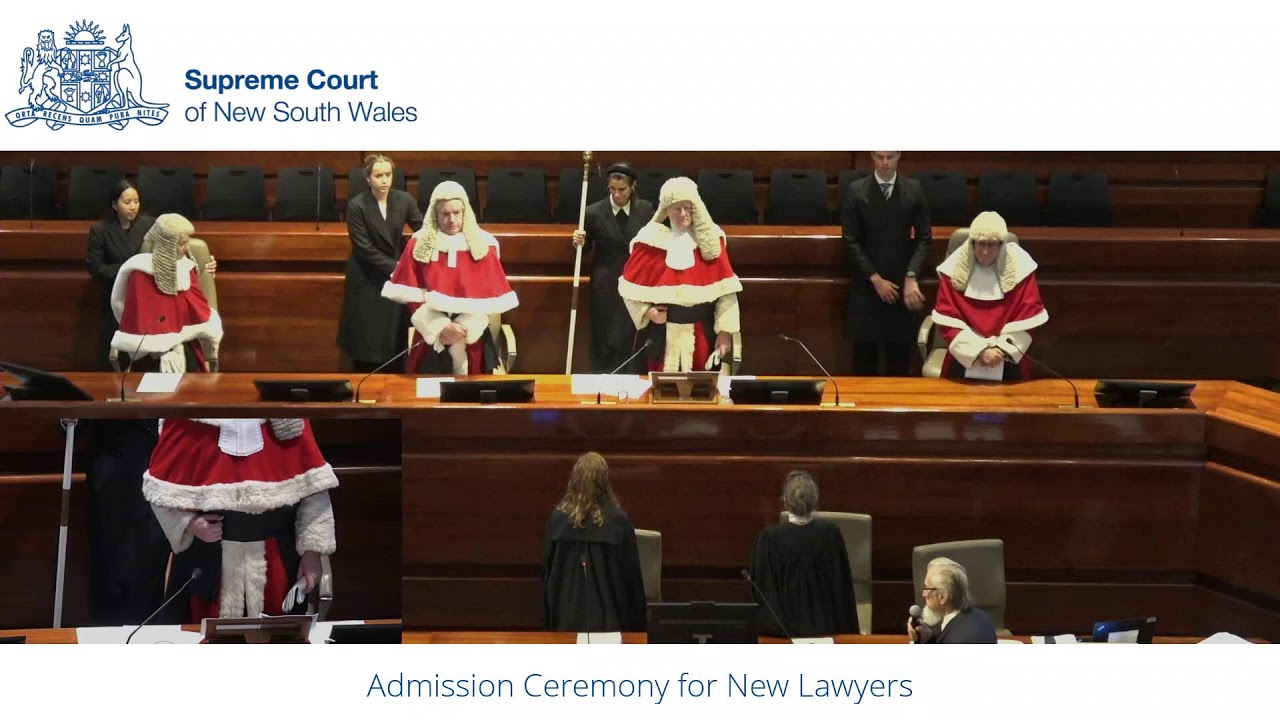 Admission Ceremony for New Lawyers - Friday 21 April - 2:45pm