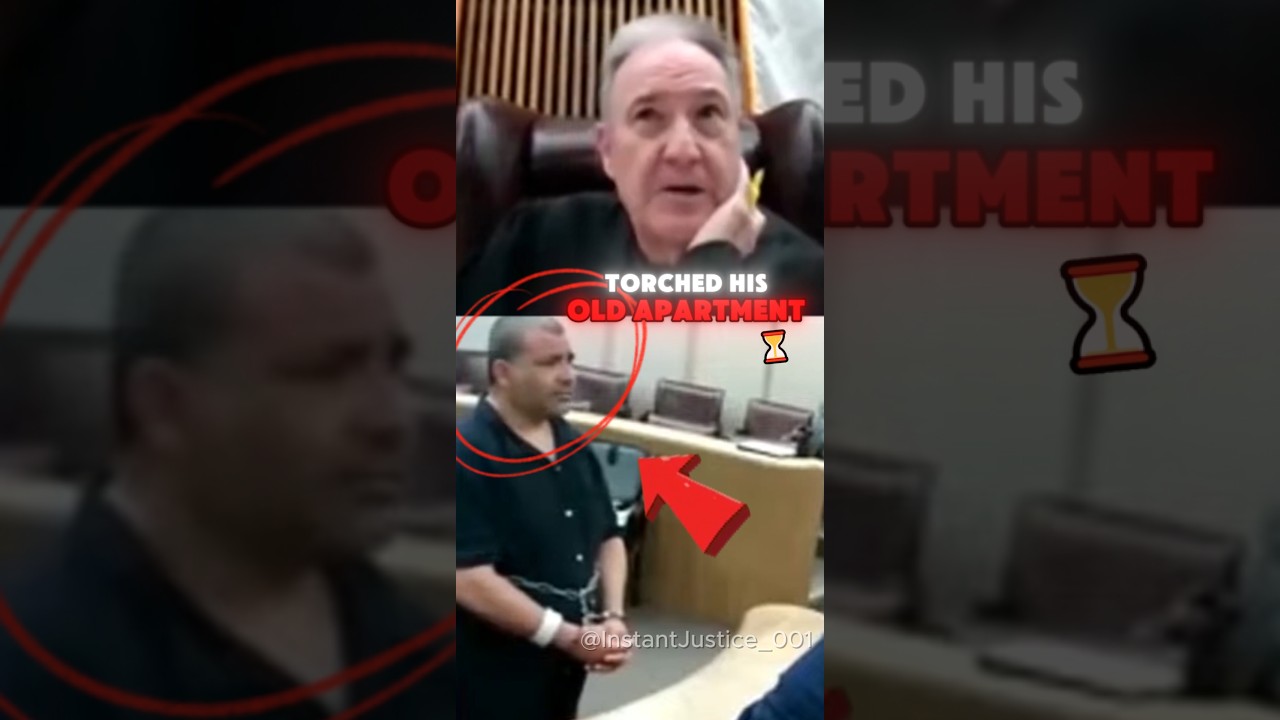 UNHINGED ARSONIST gets KARMA! #shorts #karma #courtroomdrama