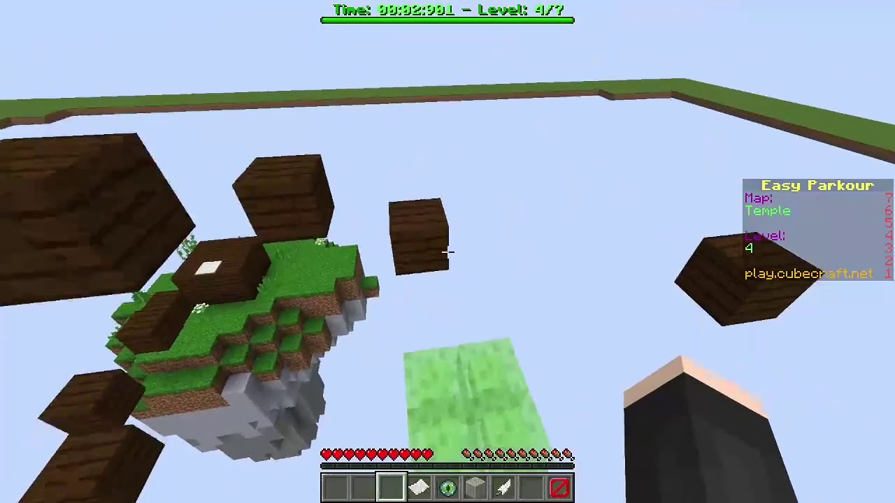 Cubecraft Parkour - Easy Maps - Map Temple Level 4 (with gold medal)