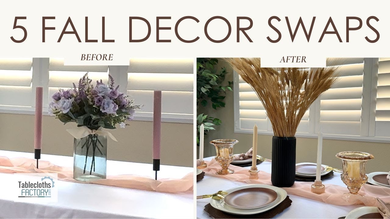 5 Fast Product Swaps to Instantly Transition Event Tables to Fall 🍂 | Pro Tips | Tableclothsfactory