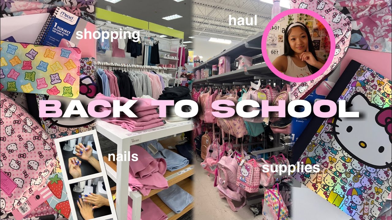BACK TO SCHOOL SHOPPING + HAUL✏️🛍️ *junior year* || supplies, nail appt, target, clothes || Pawlei