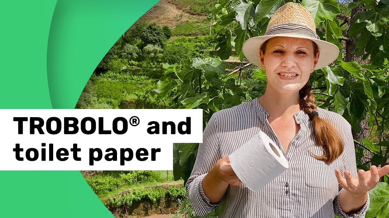 What should be observed when using toilet paper with TROBOLO composting toilets?