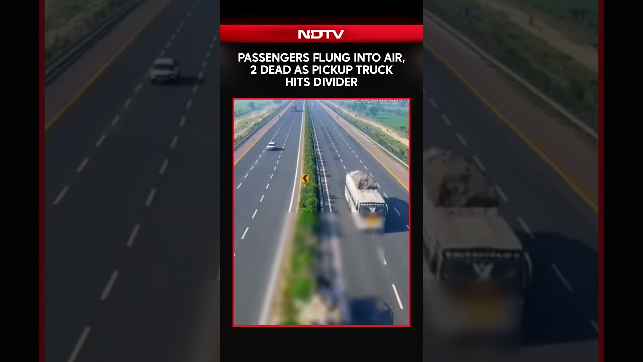 Passengers Flung Into Air, 2 Dead As Pickup Truck Hits Divider