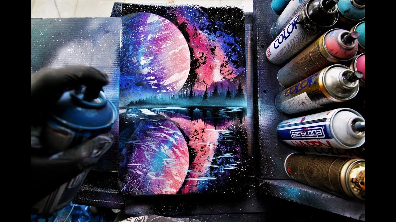 Reflection of Sky - SPRAY PAINT ART by Skech