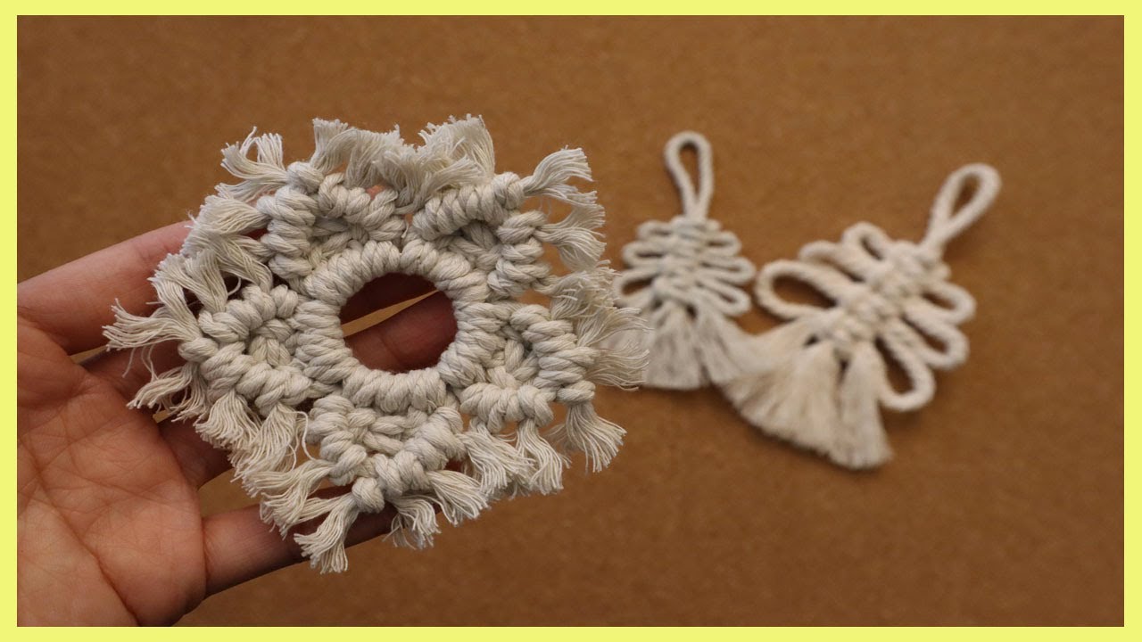 DIY Macrame Christmas Snow / 마크라메 / マクラメ / Макраме / Macram&eacute; / Makramee / makrome / ঝালর / म्याक्राम
