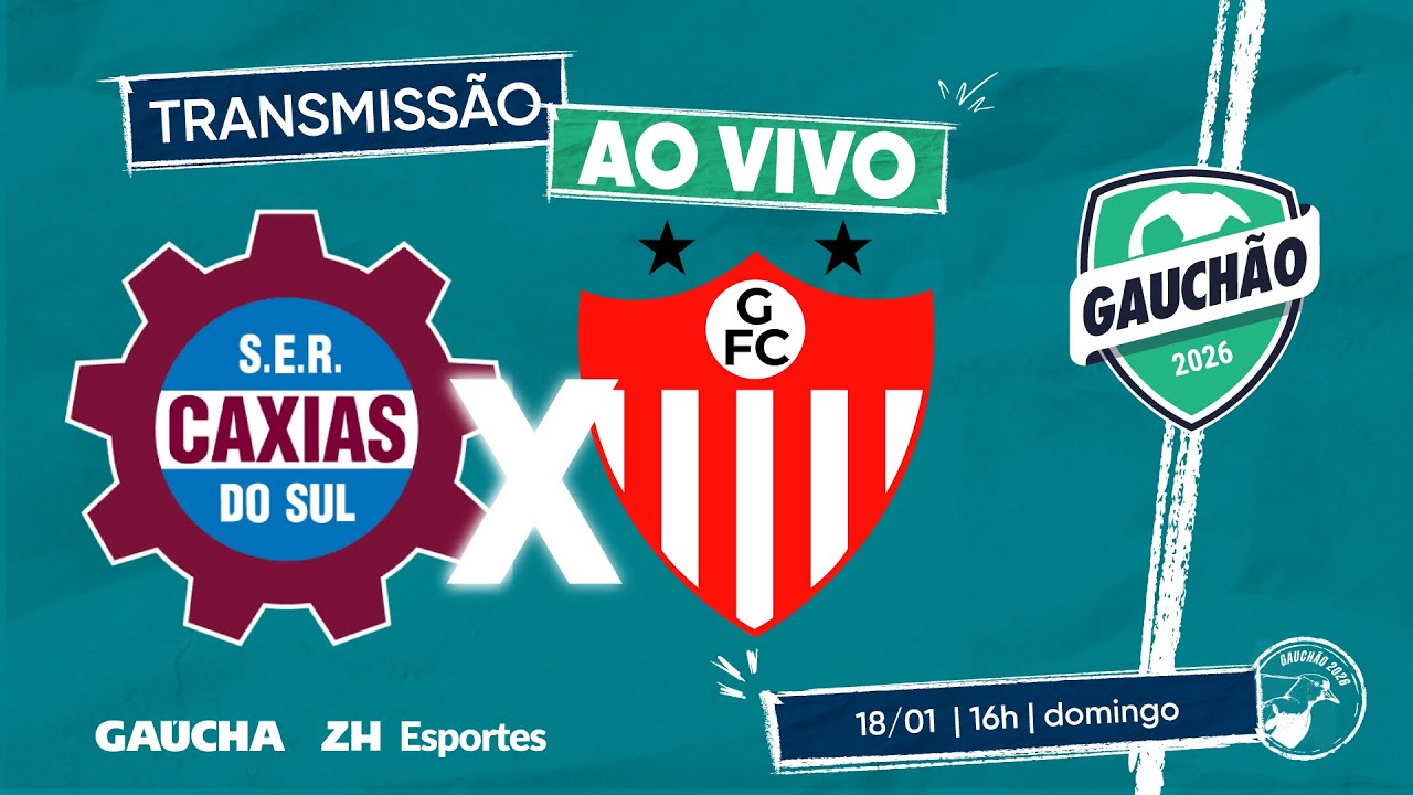 JOGO COMPLETO: CAXIAS 4 X 1 GUARANY DE BAGÉ | GAUCHÃO 2026 | 18/01/2026