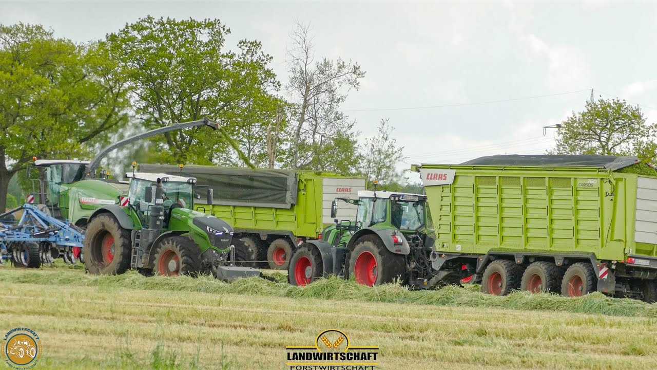 Fendt Traktoren versinken im Morast Schlammschlacht 2021 Ganzpflanzensilage GPS H&auml;ckseln & Grubbern