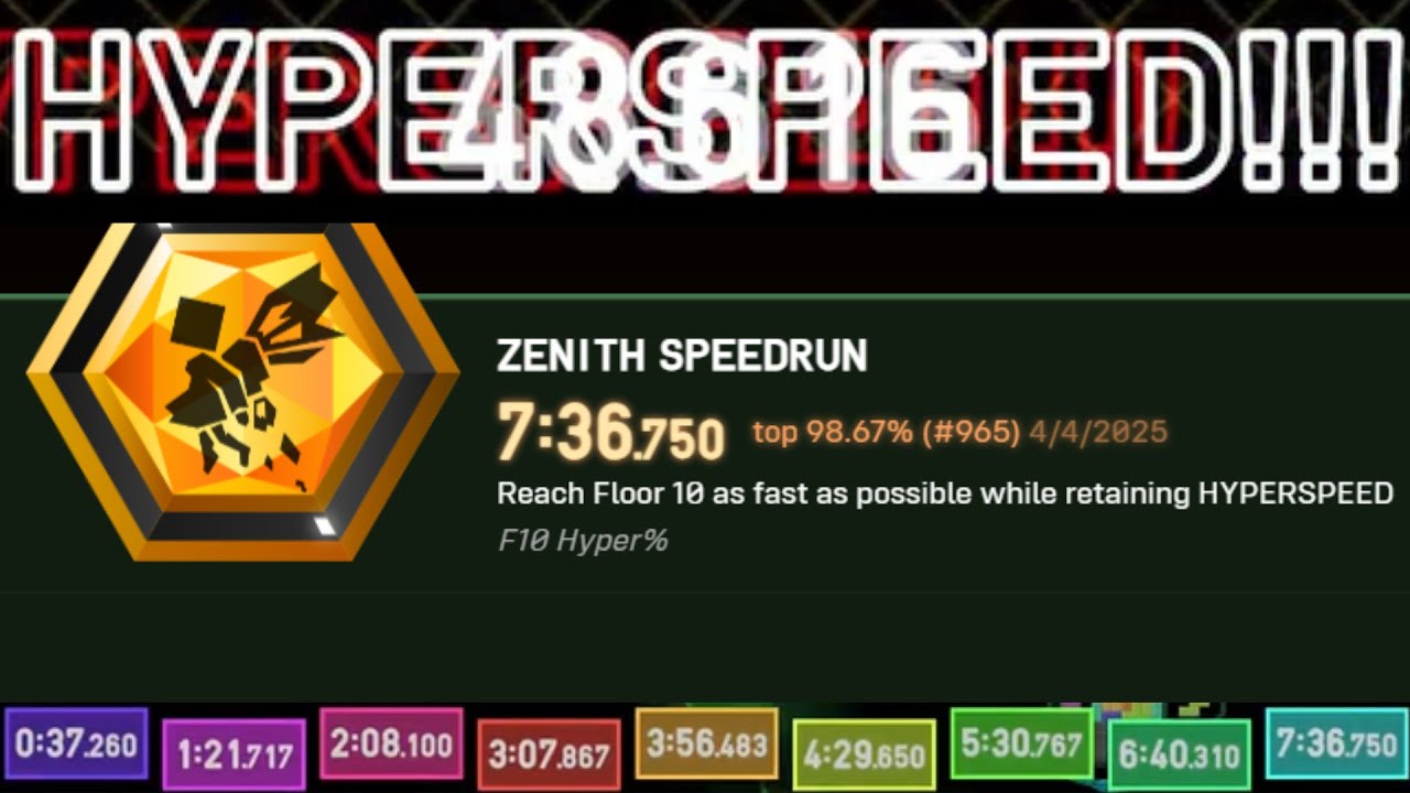 Tetr.io Quickplay: 7:36.750 with Hyperspeed maintained to Floor 10