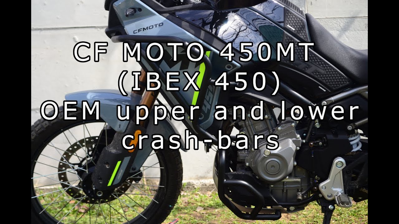 CF Moto 450MT (IBEX 450) OEM upper and lower crash-bars unboxing and full installation