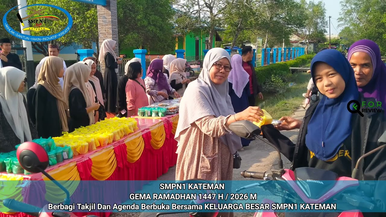 SMPN1 KATEMAN Berbagi Ta'jil dan Berbuka Puasa Bersama Keluarga Besar SMPN1 KATEMAN #sungaiguntung 