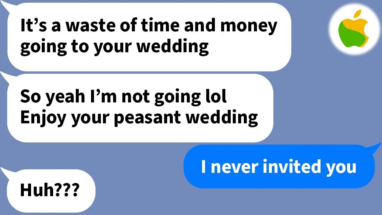 【Apple】 My brother's wife thinks it's a waste of time and money attending my wedding...
