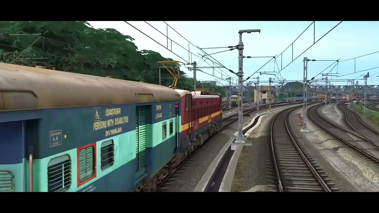 Superfast express train honking arrive the station 🚉