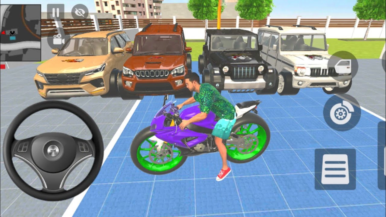🤑Indian Thift Auto Simulator🤩Indian Showroom Purchase😯Modified Car thar fortuner And Bike🥳Game