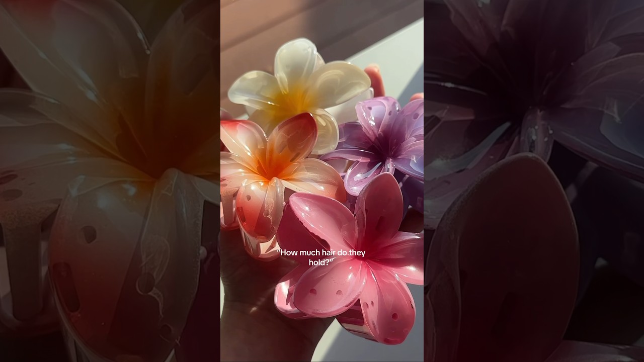 Amazon flower clips&mdash;WORTH IT? (flower claw clip bun hairstyle)