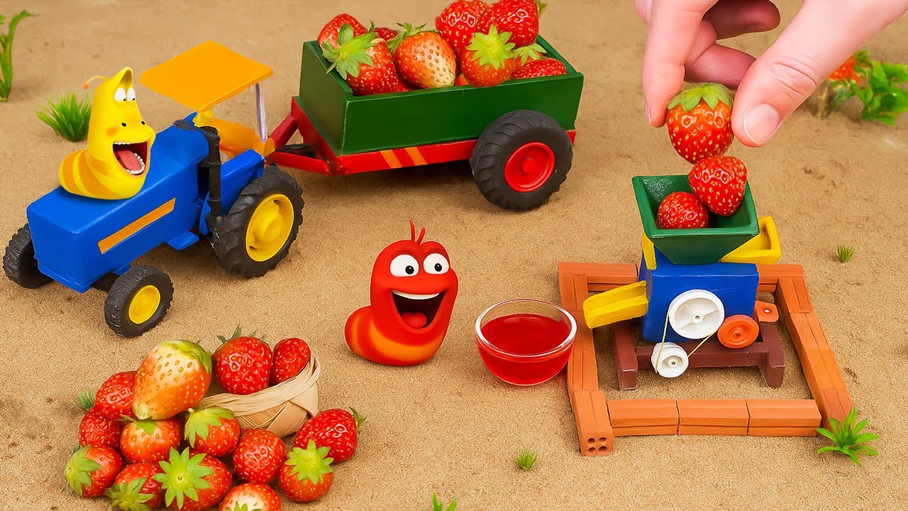 🍓🚜 DIY Mini Strawberry Harvester Builds a Strong Brick and Concrete Bridge for Farm Transport