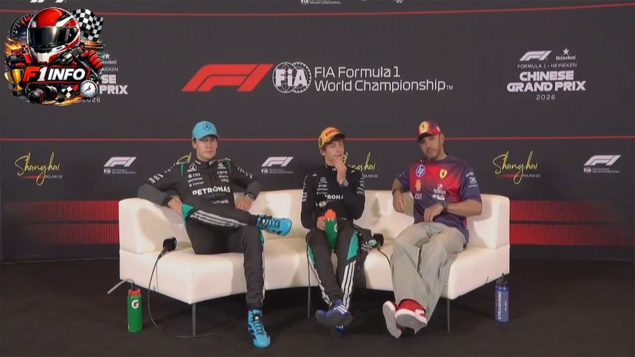 LIVE: F1 Race Press Conference - China GP  2026  | Kimi Antonelli, George Russell, Lewis Hamilton