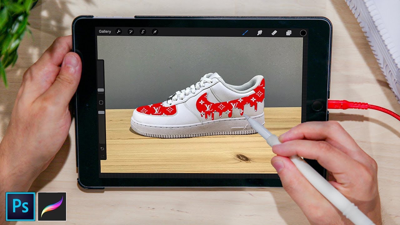 Создавайте потрясающие макеты кроссовок в Photoshop/Procreate БЫСТРО
