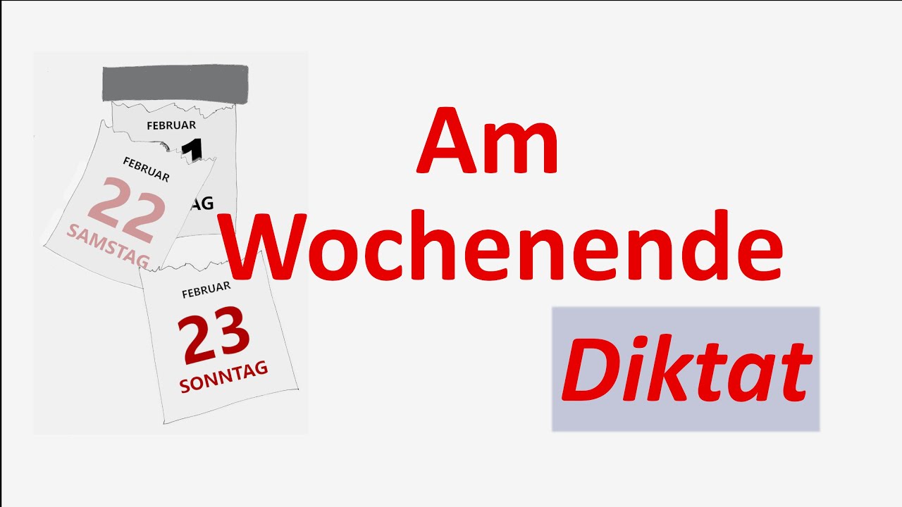 Lerne Deutsch (A1-A2) mit einem Diktat: 