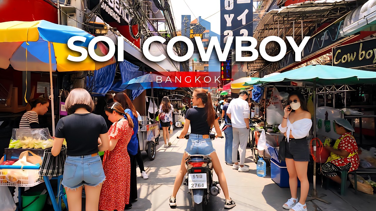 Bangkok Asok 🇹🇭 Soi Cowboy in Daylight | 4K HDR Binaural Audio 🎧