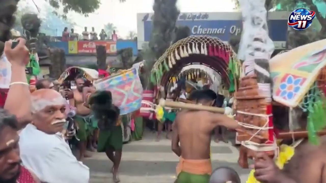 तमिलनाडु थाई पूसम त्योहार से पहले देवकोट्टई से पारंपरिक कावड़ी जुलूस शुरू
