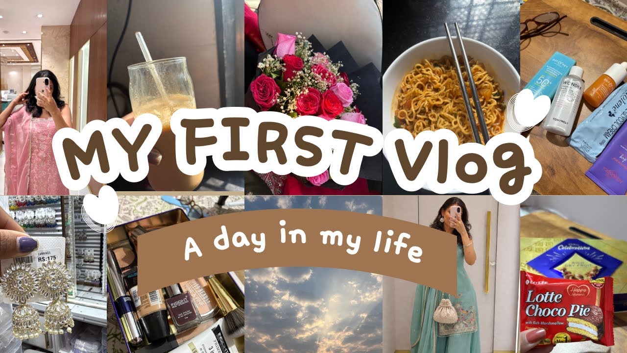 My first vlog ♡ | A day in my life 🌥️🎀, travel 🛺 ✨, shopping | #myfirstvlog #minivlog #adayinmylife 