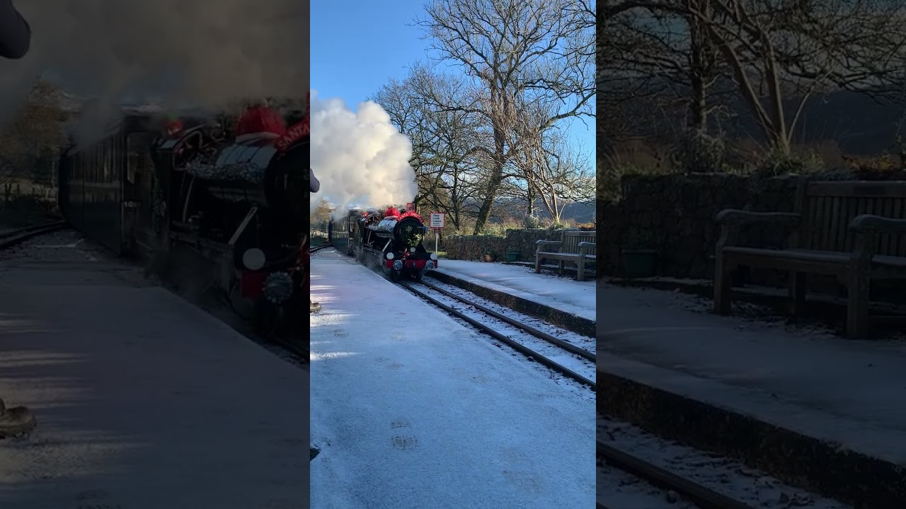 A heritage loco in the snow! 🚂❄️
