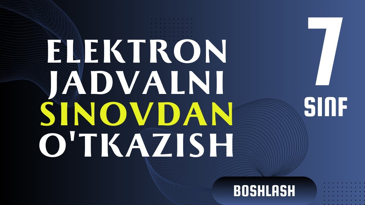3 bob 3 mavzu  Elektron jadvallardan maqsadli foydalanish. Elektron jadvalni sinovdan o'tkazish
