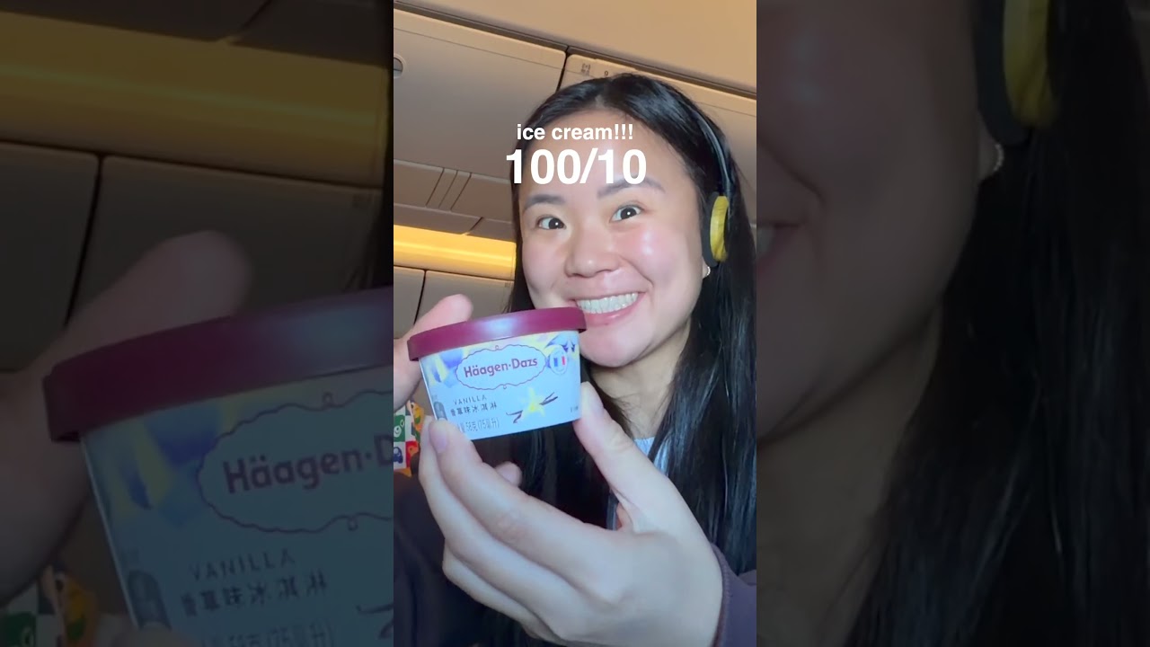 what I ate on my 13 hour flight from CHINA #whatieatinaday #airplane #food #dessert #foodie #shorts