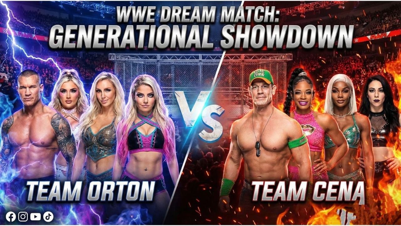 Orton,Tiffy,Alexa,Sharlotte vs Cena,Jade,Belair,Vaquer👑🐍 |WWE 2K25 #verticallive #wwe2k25 #shorts