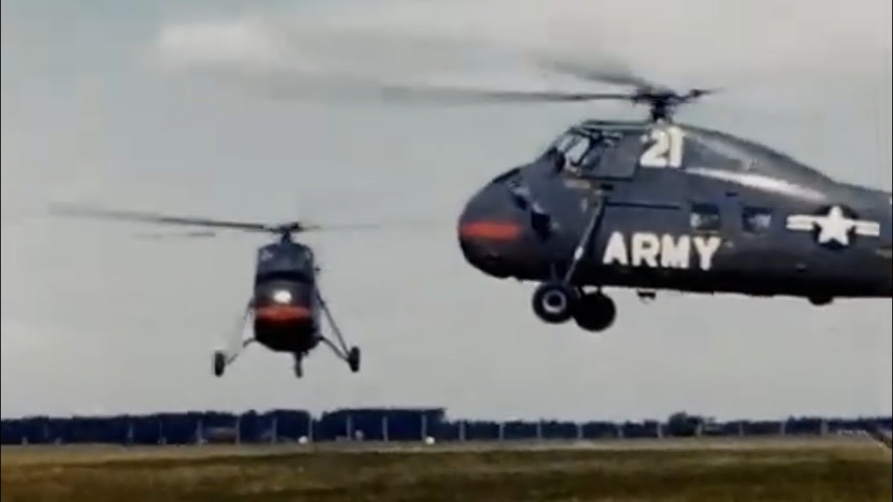 US Army 59th Transportaion Company Wertheim Germany Air Show Audie Murphy 1960 H-34 & CH-37 Helo's