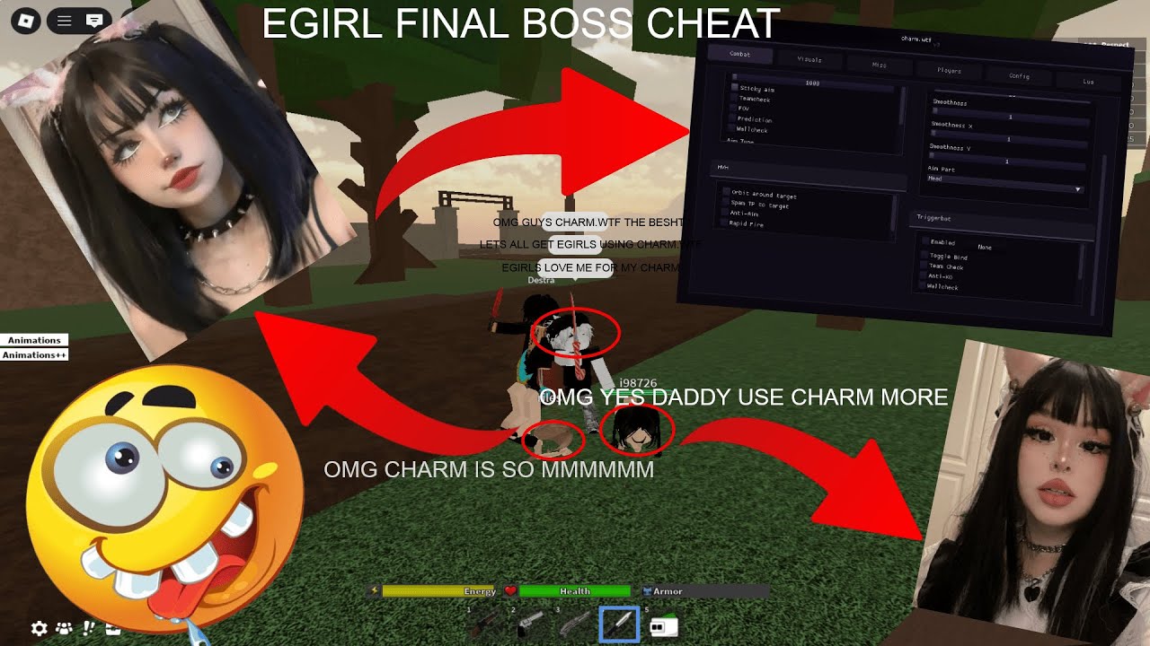 A BRAINROT GUY GETS WOMEN BY CHEATING ON ROBLOX (U WONT BELIEVE UR EYES) (CHARM.WTF) (SILENT AIM+TB)