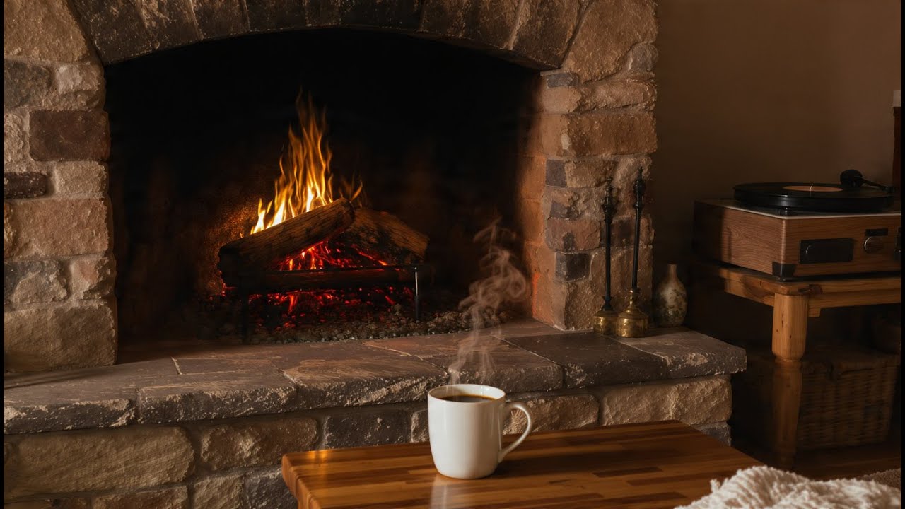 ☕Warm Relaxing Jazz Music with Cozy Coffee Shop for Working, Studying, Sleeping