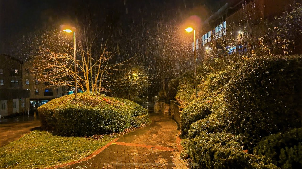 4AM Rain Walk Through the Quiet Streets of England