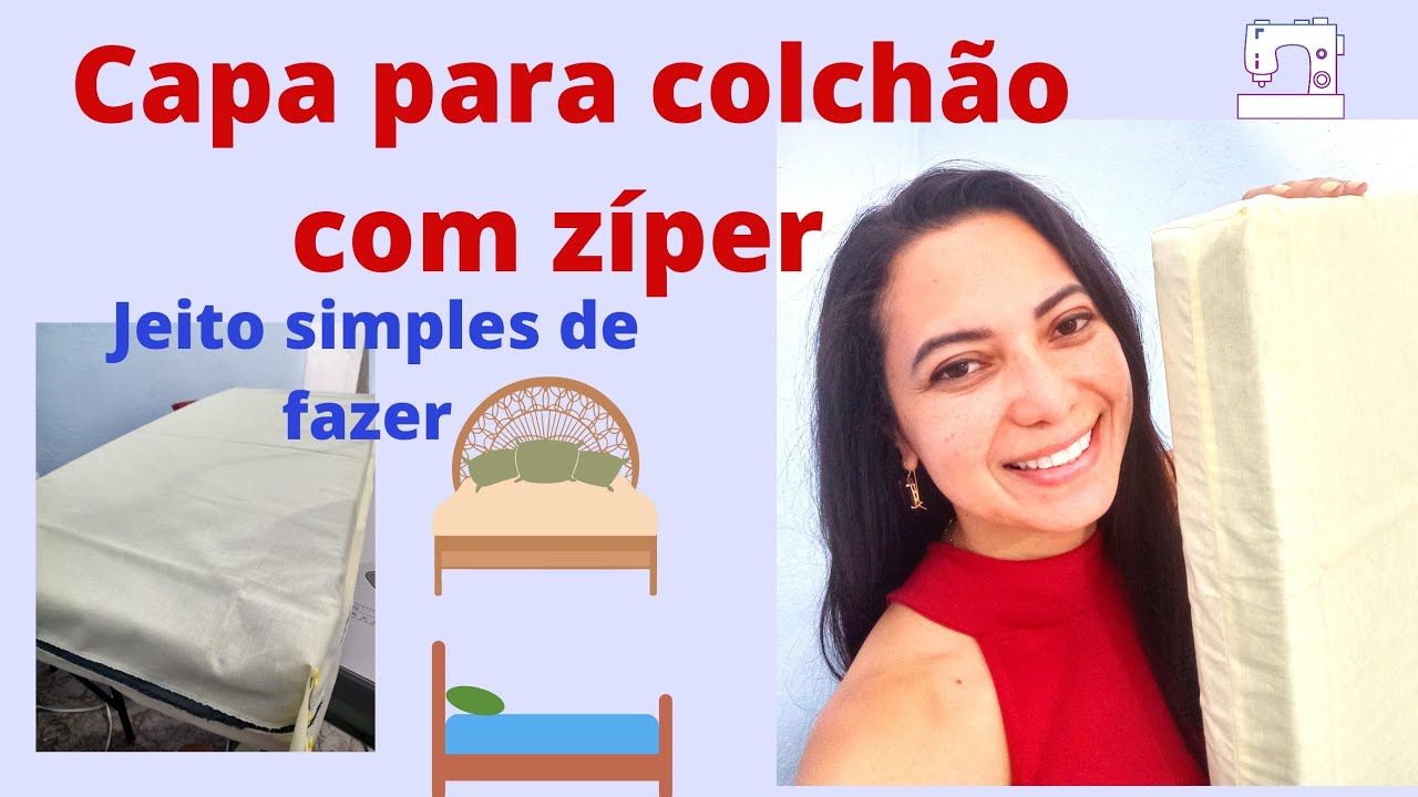 COMO FAZER CAPA PARA COLCHÃO COM ZÍPER How to make