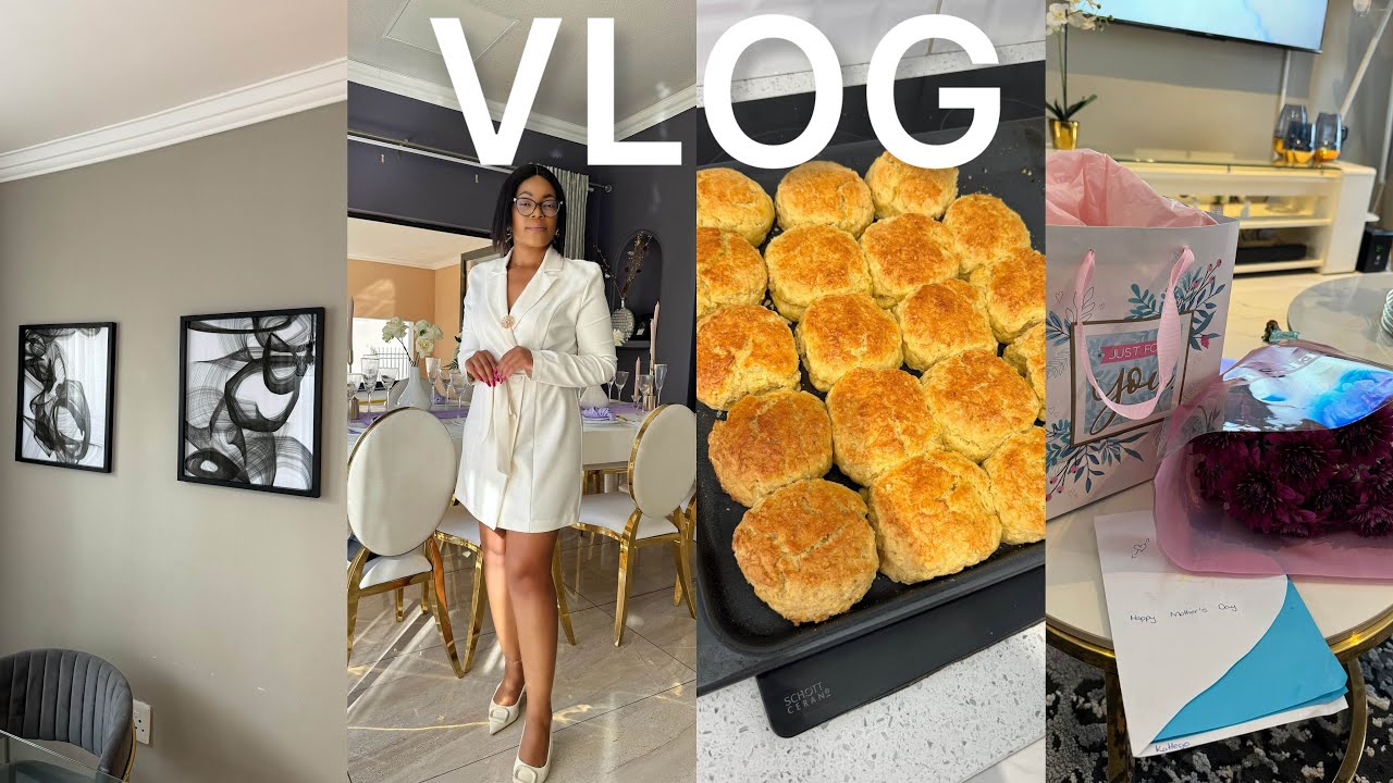 Vlog: Home decor | Baked the most delicious scones | family lunch & more | South African YouTuber