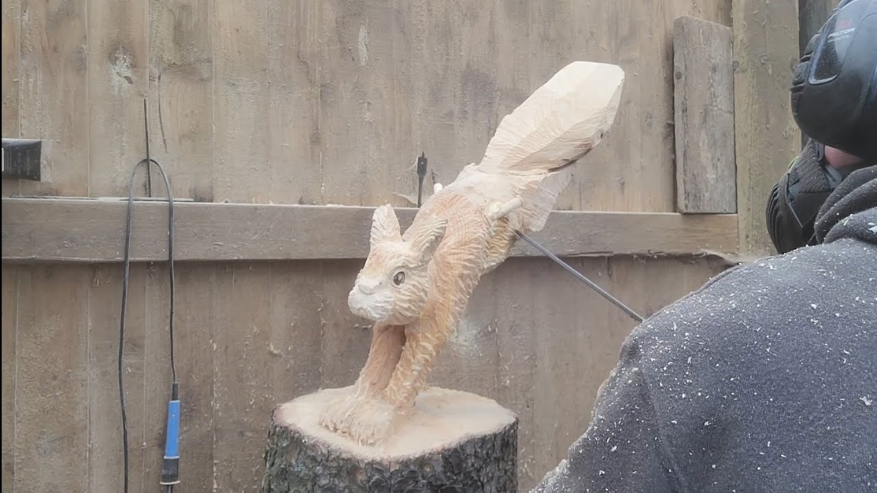 How to Chainsaw Carve A Squirrel