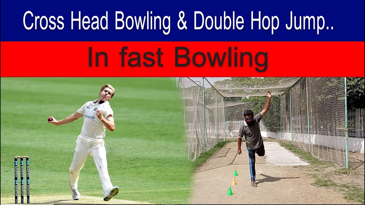 how to cross head and double hop jump correction in fast bowling