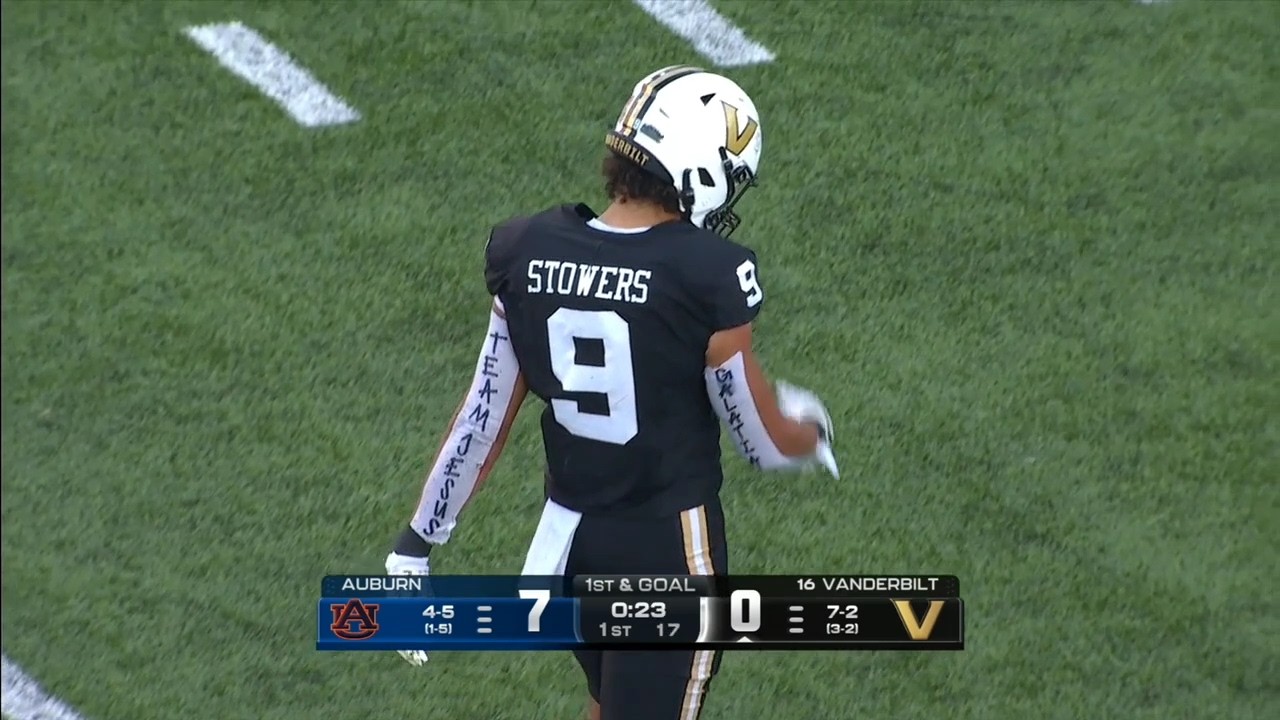 Eli Stowers vs Auburn 2025 - Golden Stowers