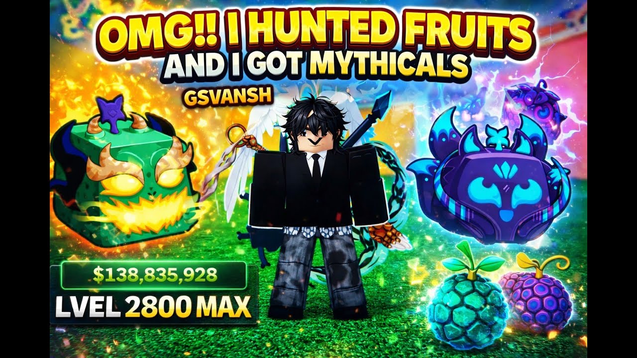 OMG!!!  HUNTED FRUITS AND I GOT THESE FRUITS | BLOX FRUIT | GSVANSH |
