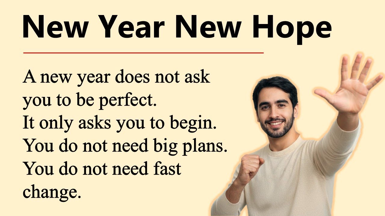 New Year, New Hope || Learn English Through Story Level 1🔥 || Improve Your English ✅