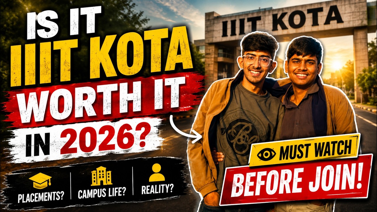 Is IIIT KOTA worth it in 2026😰? Must Watch, Before Join || Reality Check😱 || From Girls Prospective.