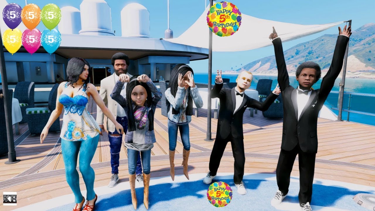 GTA 5 REAL LIFE MOD SS7 #10 BABY TWINS 5TH BIRTHDAY PARTY
