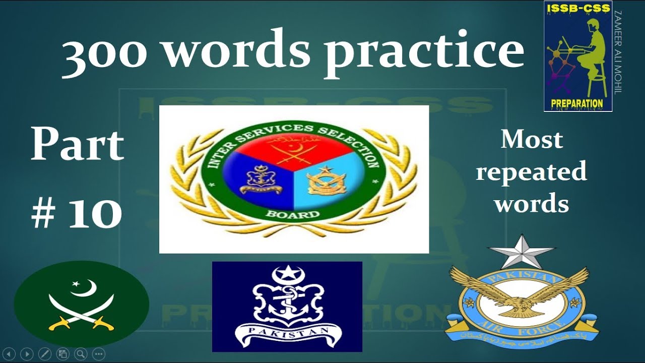 word association test issb practice  |  practice# 10  |  300 most repeated words in issb