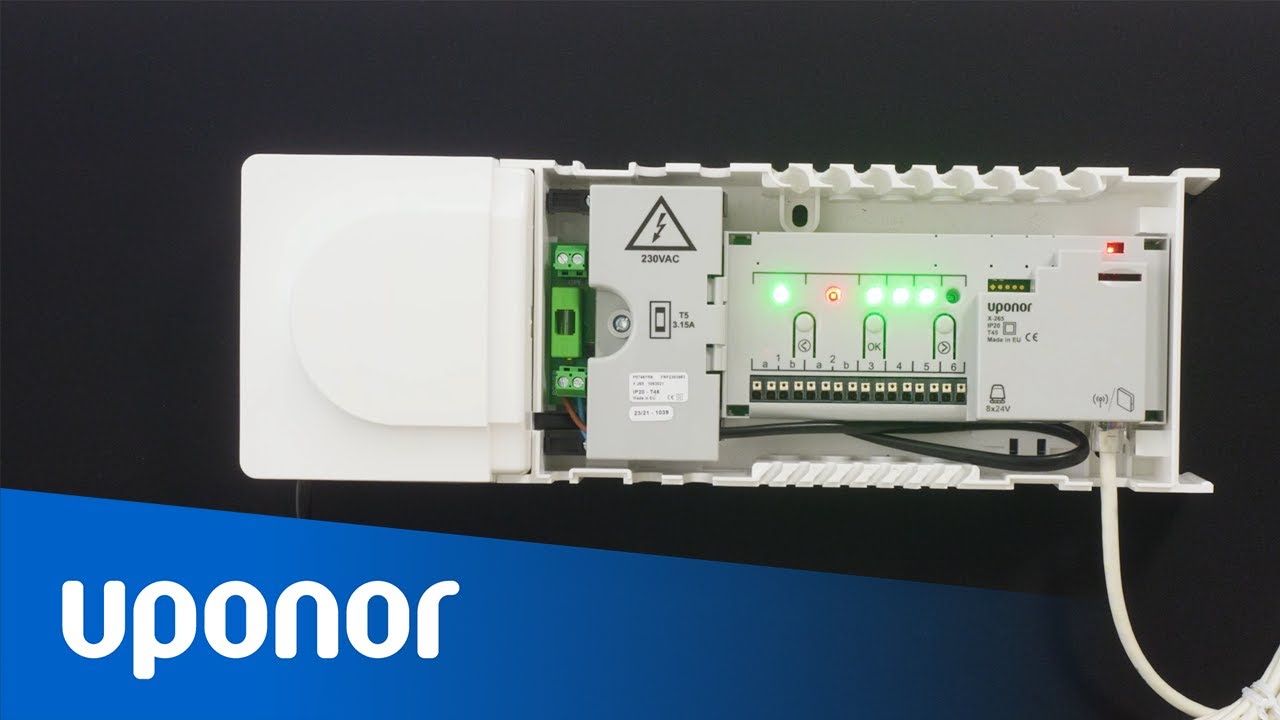 Uponor Smatrix, Kaikkien rekisteröintien poistaminen keskusyksiköstä X-265 (X-245)