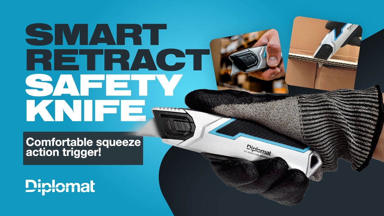 Smart Retract Metal Safety Knife - SQUEEZE S1