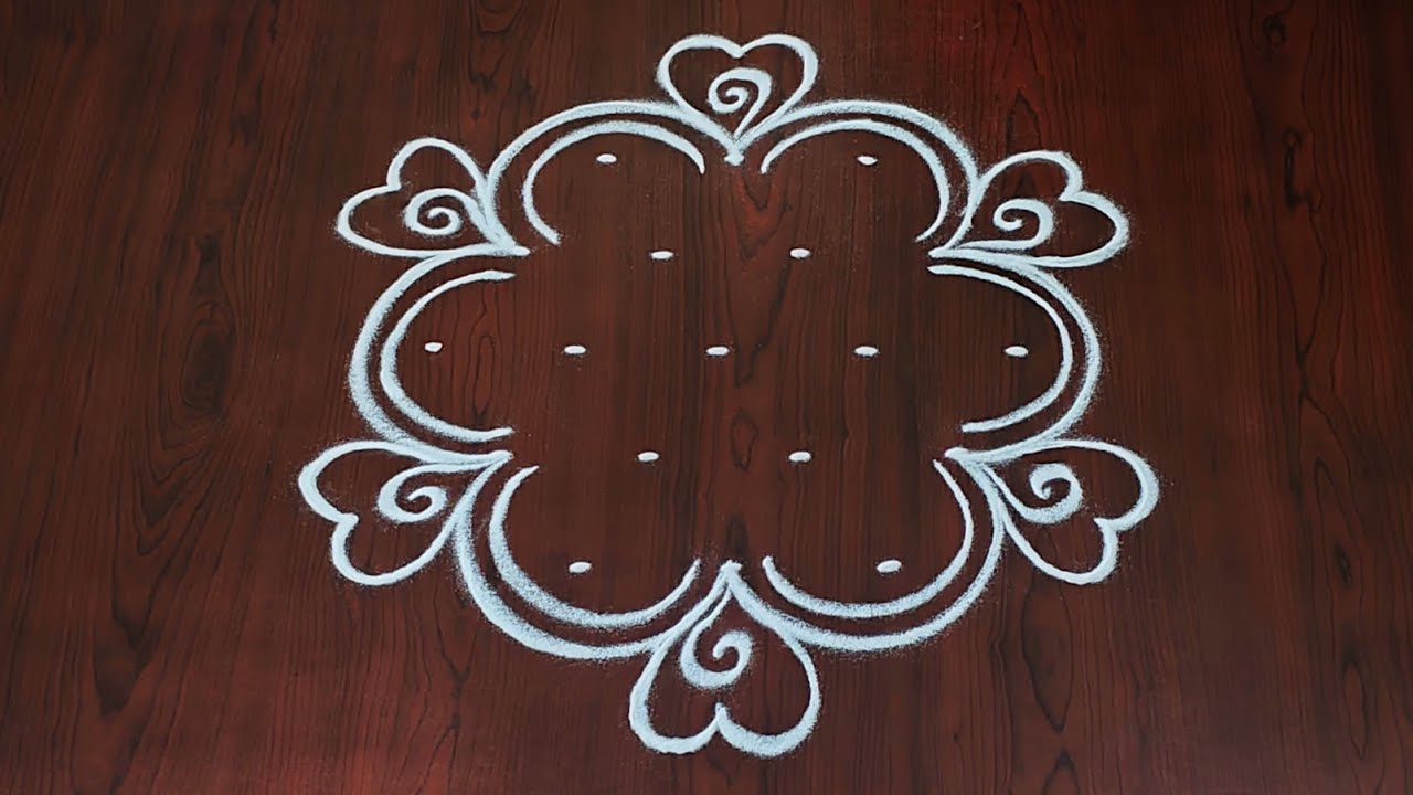 5×3dots easy rangoli|daily muggulu|thipkyanchi,festival rangoli|traditional rangoli#Rang kaa Rangoli