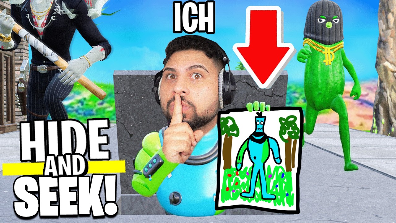 Hide and Seek, aber Du musst dein VERSTECK Malen in Fortnite!