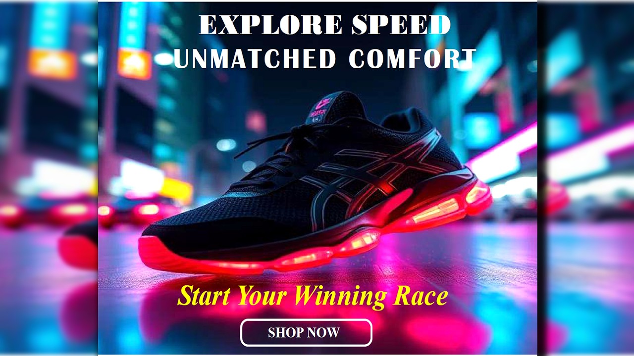 Sneaker Marketing Design Tutorial | AI-Powered JSON Prompt + PageMaker 7.0