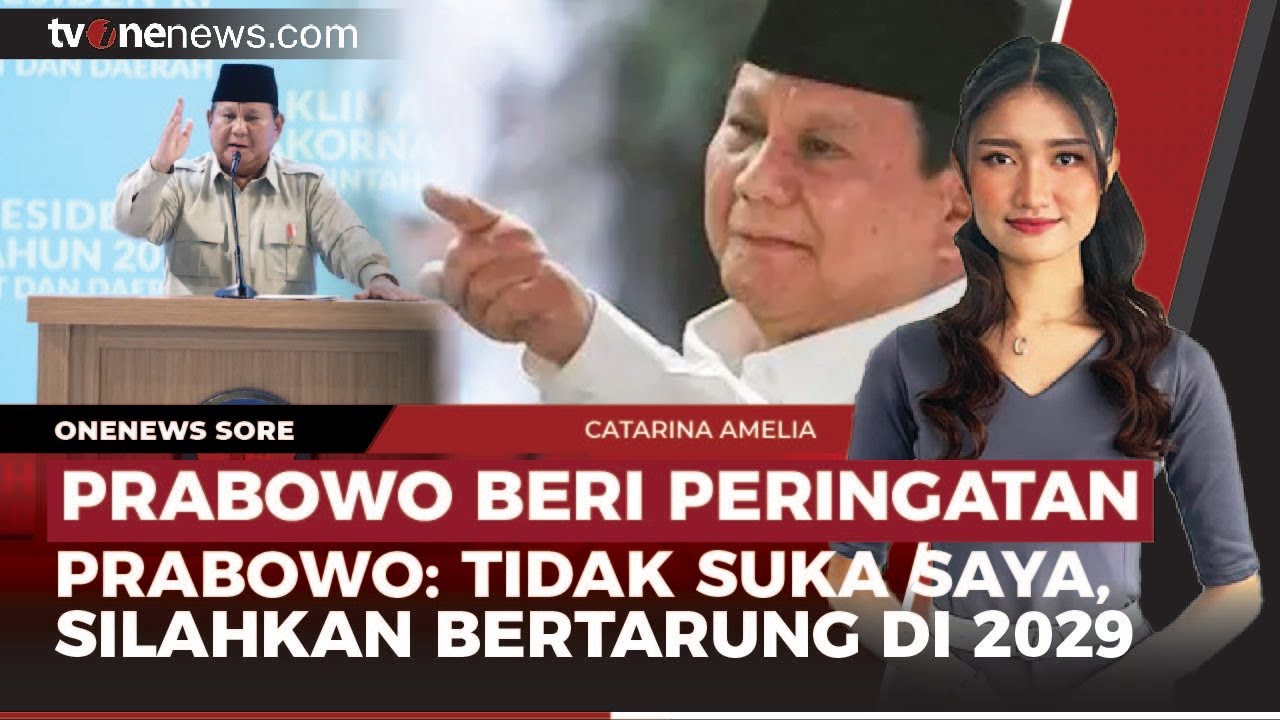 [LIVE] 🔴Prabowo Isyaratkan Maju di Pilpres 2029, Momen Anies Diikuti Intel | OneNews Sore